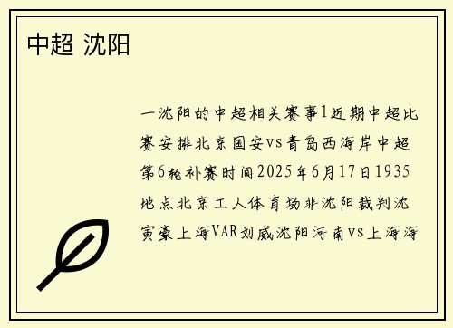 中超 沈阳
